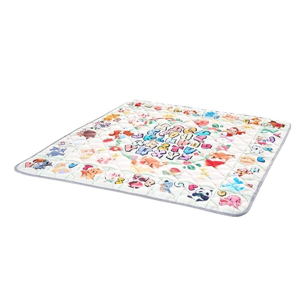 slide 2 of 10, Multi-Color Soft Foldable Baby Activity Crawling Mat with Alphabet Design and Machine Washable - 79” L x 71” W