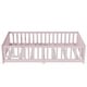preview thumbnail 134 of 173, Toddler Floor Bed with Fence and Door, Montessori Platform Floorbed with Safety Guardrails for Children Boys Girls Kids Playroom