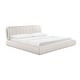 Karol Cream Vegan Leather Bed - Bed Bath & Beyond - 39890317