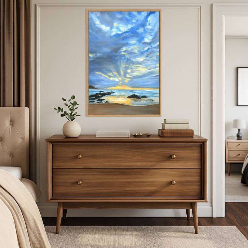 Sunset Seascape II by Ilse Kruger Framed Canvas Wall Art Print