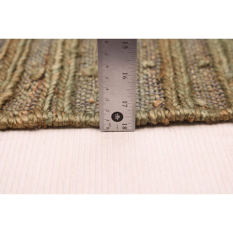 ECARPETGALLERY Braided Weave Palas Denizli Green Jute Rug - 5'2 x 7'11