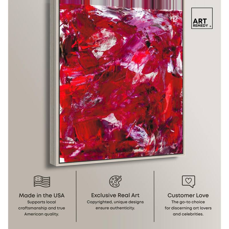 Eruption of Red II Canvas by Art Remedy