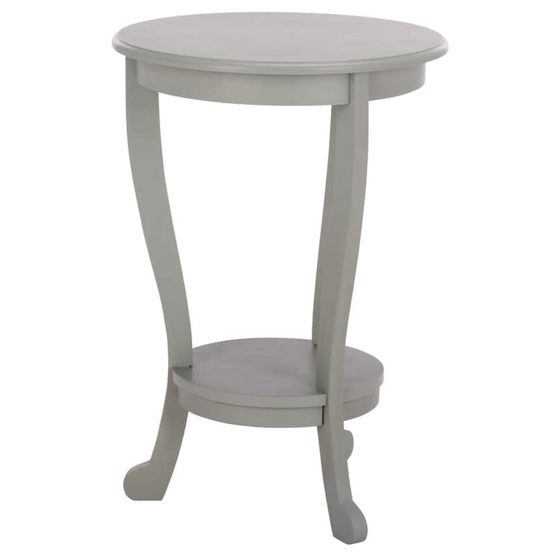 SAFAVIEH Carlotta Grey Pedestal Side Table - 18.1" x 18.1" x 26" - 18"W x 18"D x 26"H