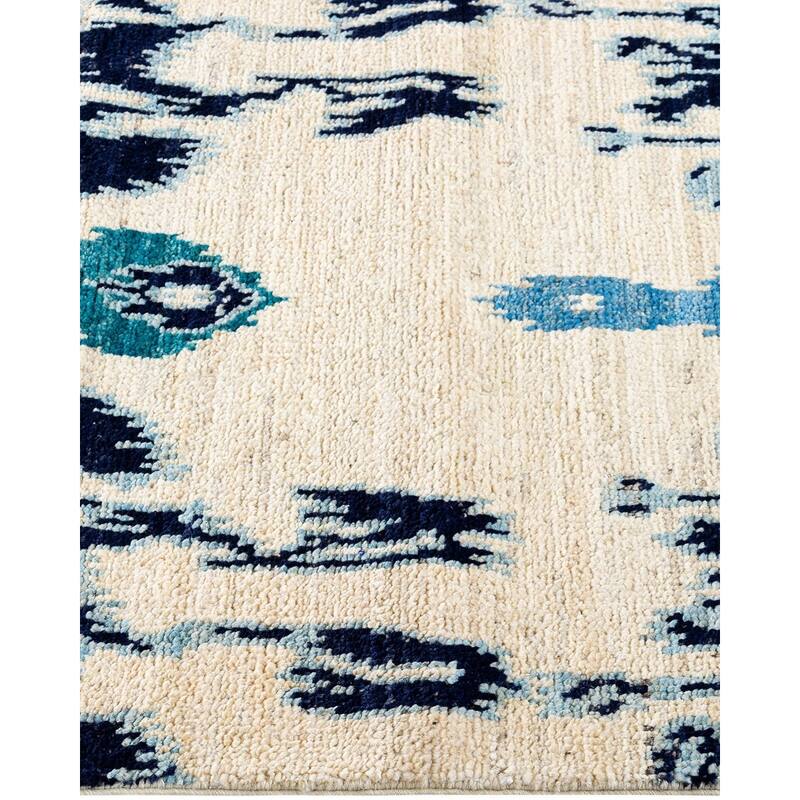 Contemporary Overdyed Wool Hand Knotted Runner - 2' 6" x 8' 6"