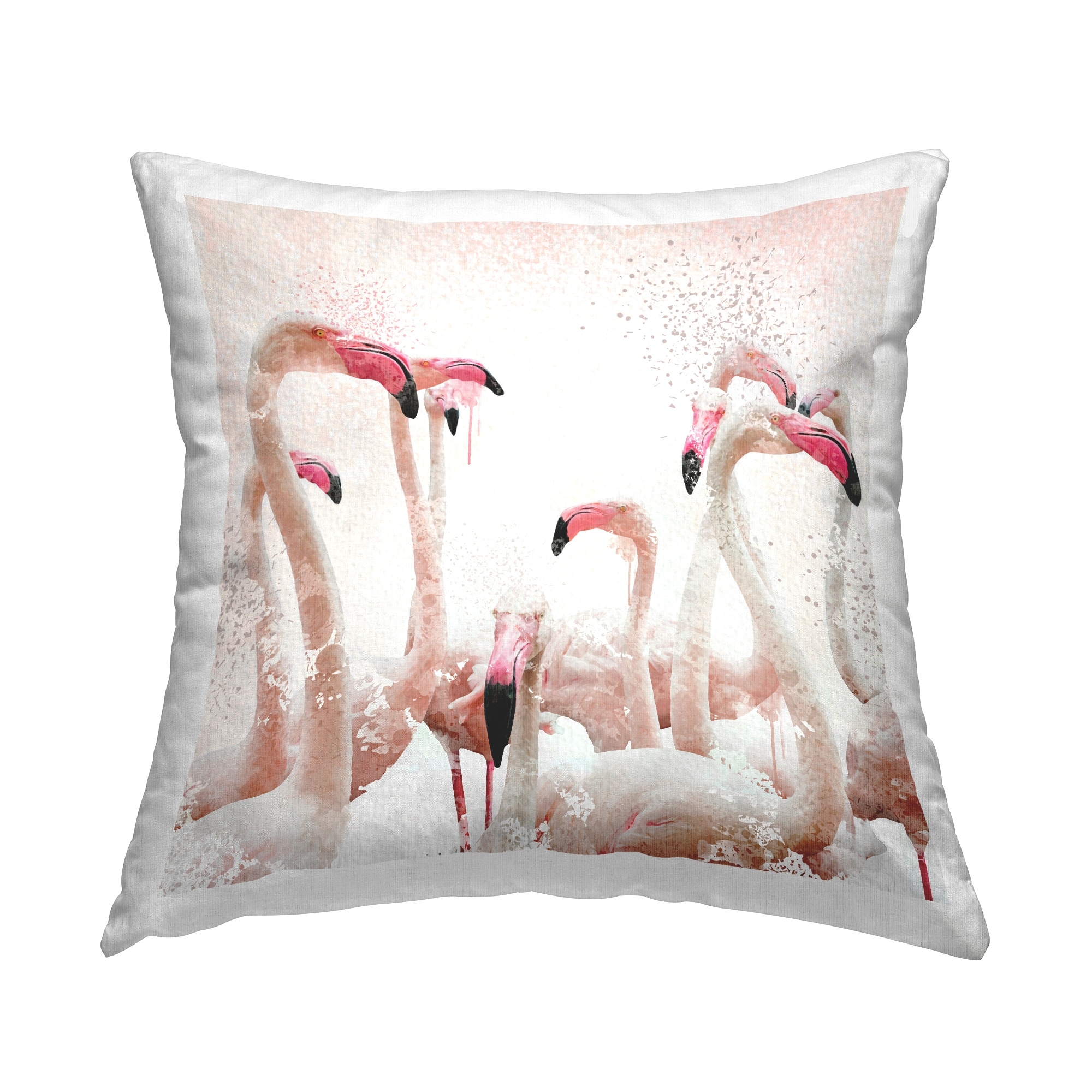 Stupell Pastel Pink Flamingo Flock Printed Outdoor Throw Pillow Design by Elephant Stock Bed Bath Beyond 40233660