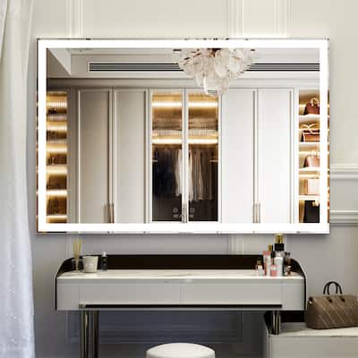 Aluminum Frame Oversized LED Bathroom Mirror