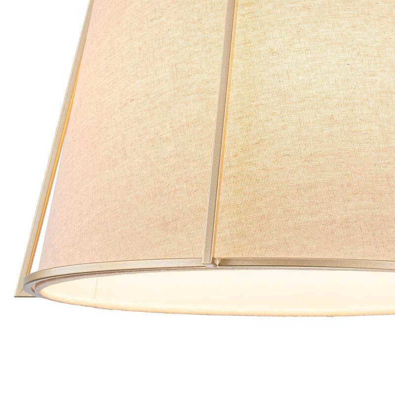 Mid Century Conical Linen Shade Lantern Pendant Ambient Light