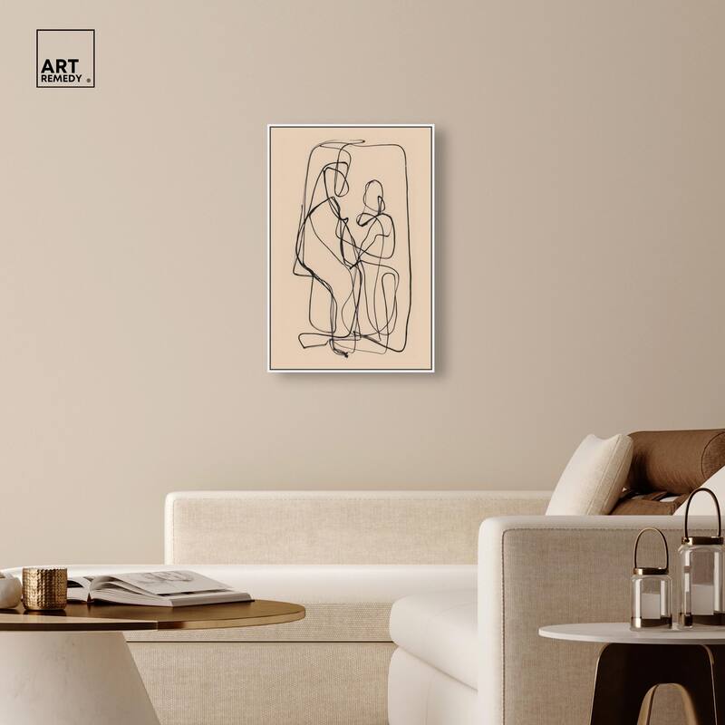 Embrace of Lines II Canvas by Art Remedy