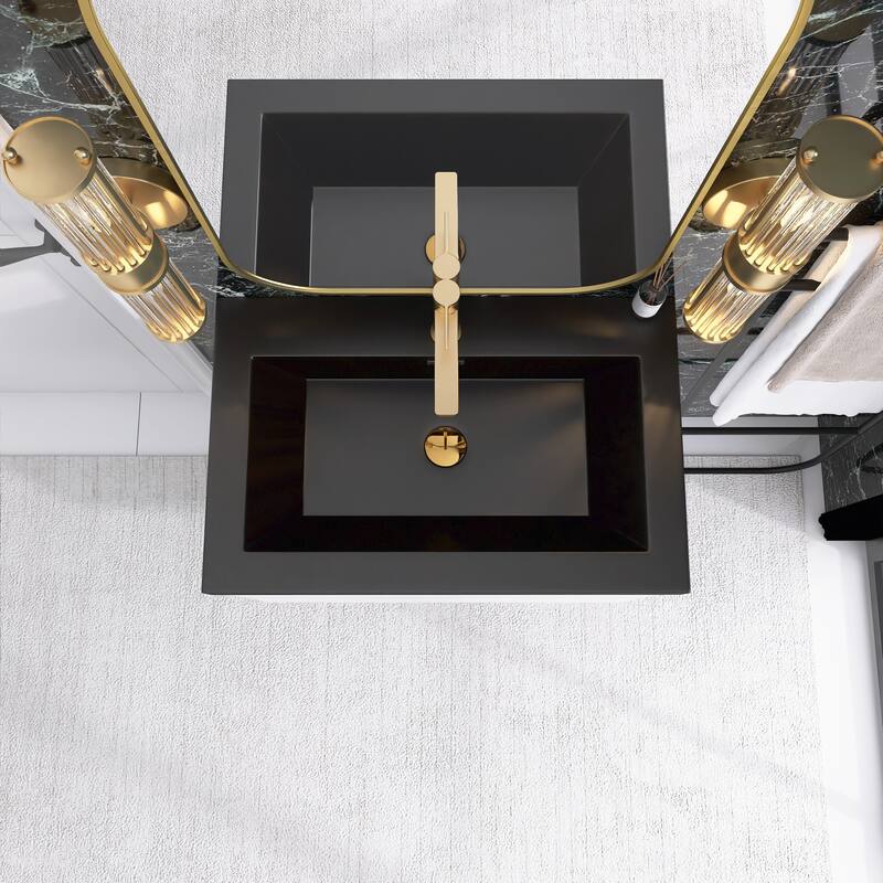 Floating Bathroom Vanity with Quartz Sand Top