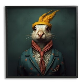 Hartley Rabbit Framed Stupell Vintage Elegant Rabbit Framed Giclee Art Design by Lazar Studio ...
