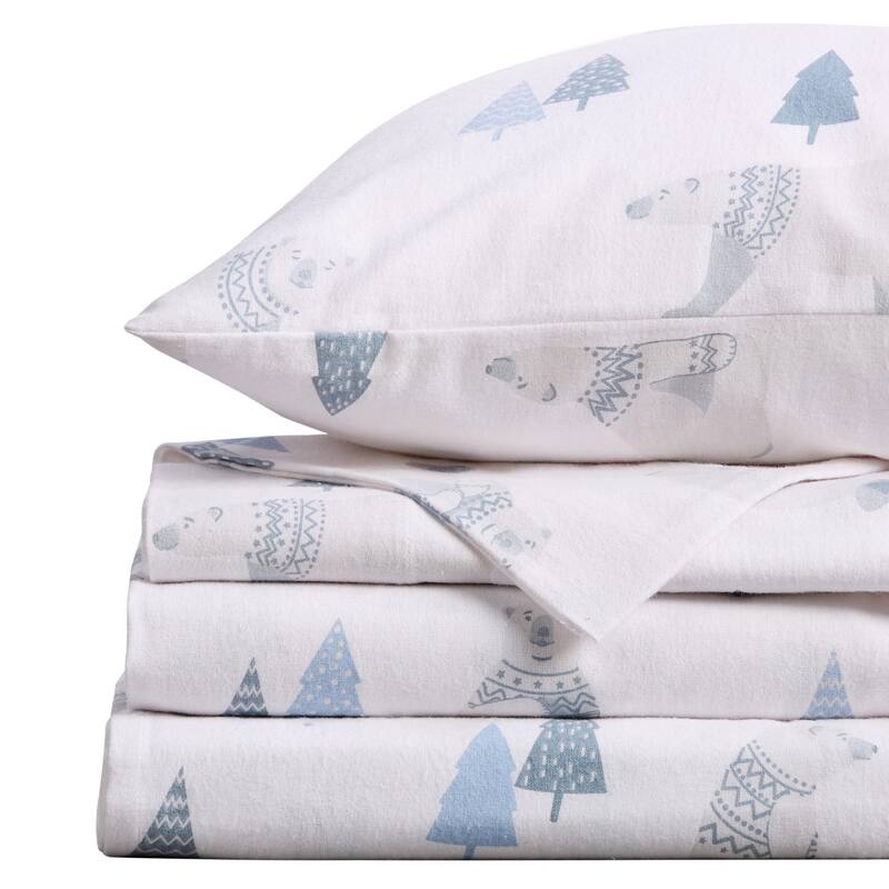 Market & Place Cotton Flannel Novelty Printed Sheet Set