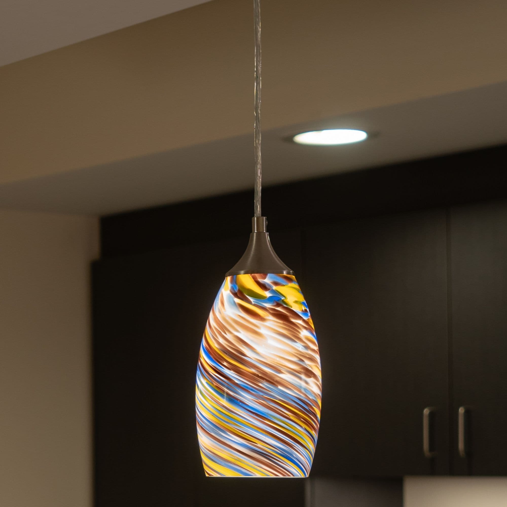 Colored glass mini pendant lights discount