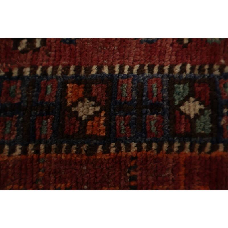 Hand Knotted Oriental 100% Wool Carpet Traditional Tribal Oranges & Rust Qashqai Area Rug - 7' 3'' X 4' 9''