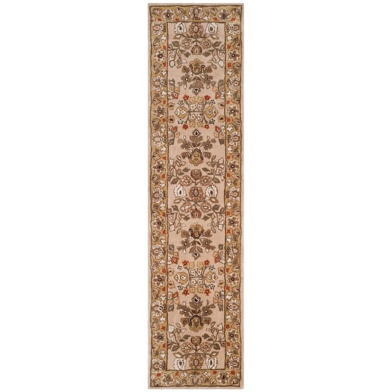 SAFAVIEH Handmade Total Performance Nere Oriental Rug - 2'3" x 9' Runner - Ivory/Gold