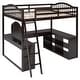 preview thumbnail 28 of 52, Full Loft Bed with U-shaped Desk, Storage & Tri-fold Mirror - Stylish & Functional, Grey
