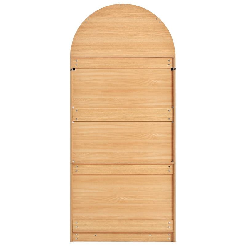 Arched 72" Tall Kitchen Pantry Cabinet with 8 Door Shelves and 3 Adjustable Shelves for Kitchen Storage Solutions