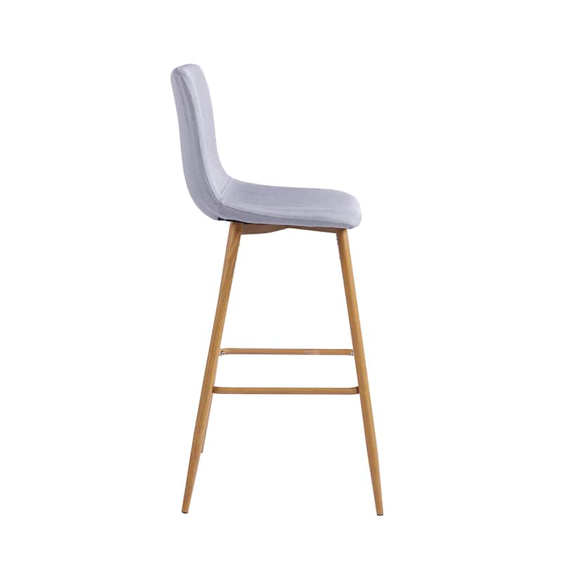 Porthos Home Eila Bar Stools Set of 2, Fabric Upholstery, Metal Legs