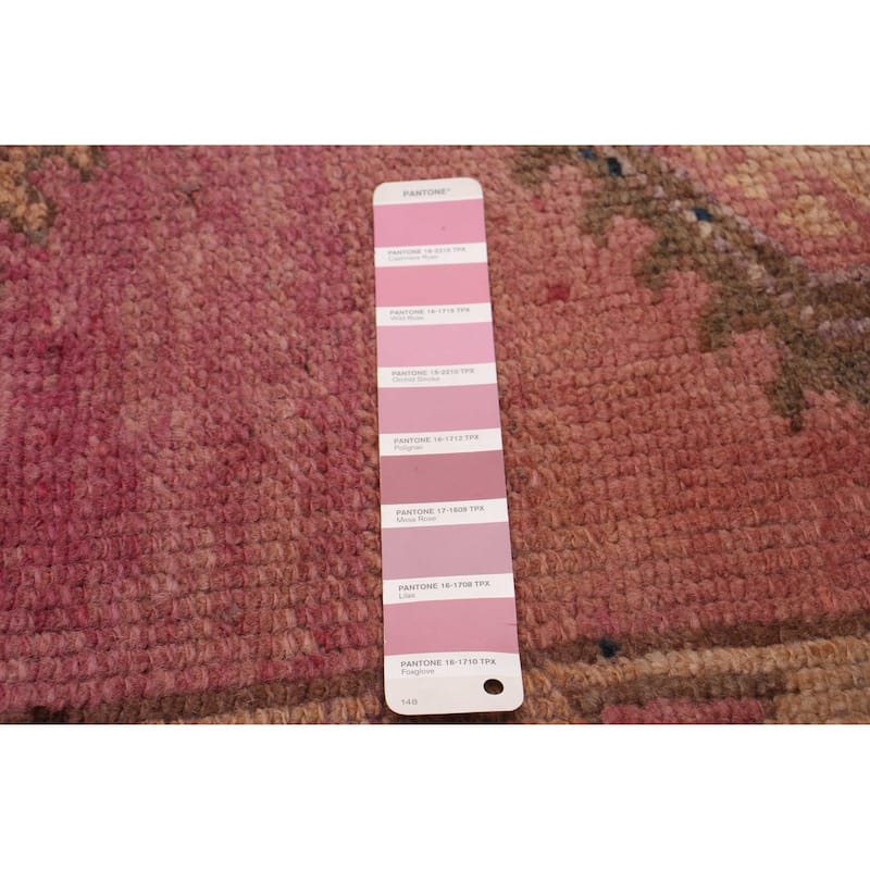 ECARPETGALLERY Hand-knotted Melis Vintage Pink Wool Rug - 3'8 x 11'1