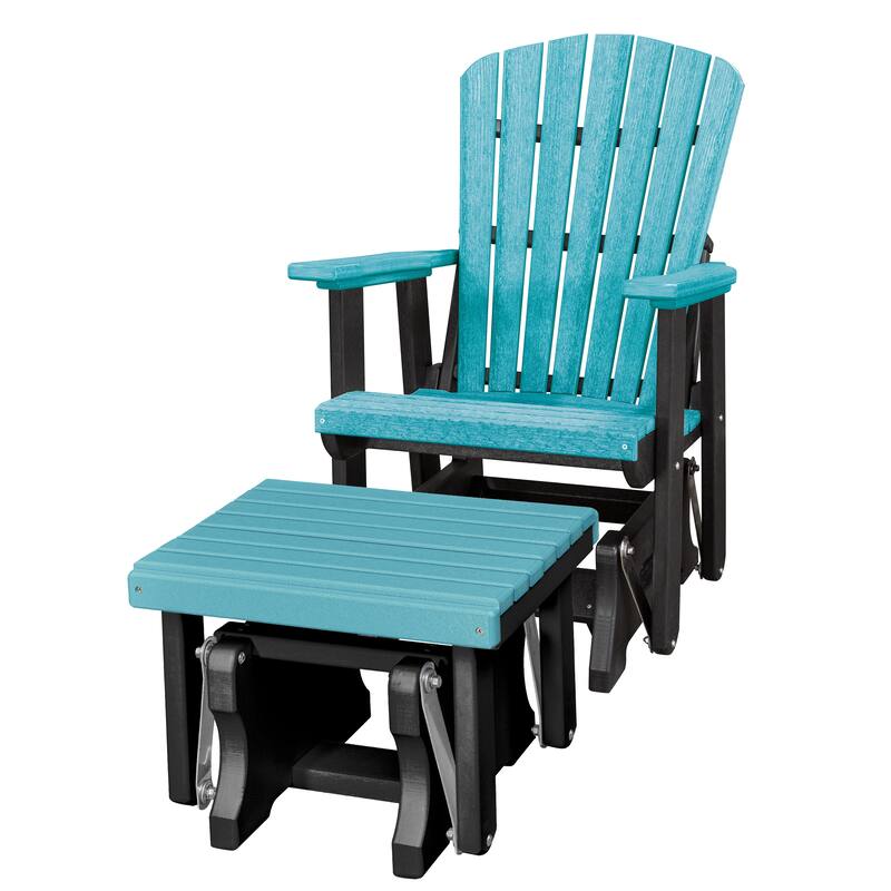 American Furniture Classics Fan Back Glider and Ottoman Glider, Made in the USA