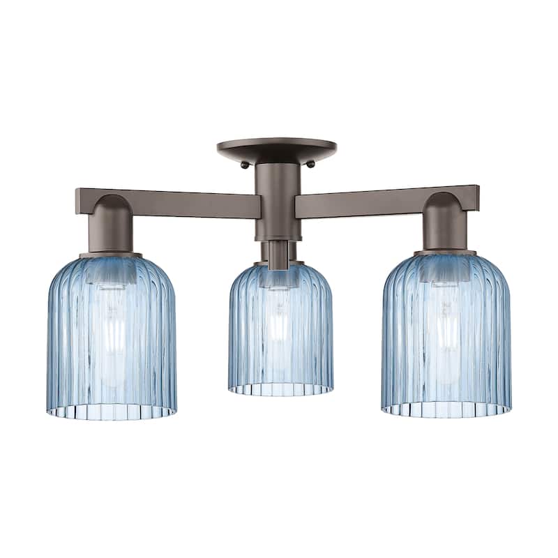 Innovations Lighting Downtown Urban - Bridal Veil - 3 Light 23" Semi-Flush Mount Light