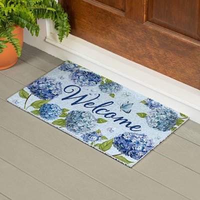 Hydrangea Haven PVC Trapper Mat 28"x16" - 28" x 16"