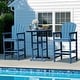 preview thumbnail 2 of 43, 3-Piece HDPE Outdoor Patio Bar Table and Chiar Set, 2 Bar Stools & A Bar Table