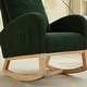 preview thumbnail 62 of 75, Upholstered Rocking Chair Nursery Chair with High Back and Side Pocket