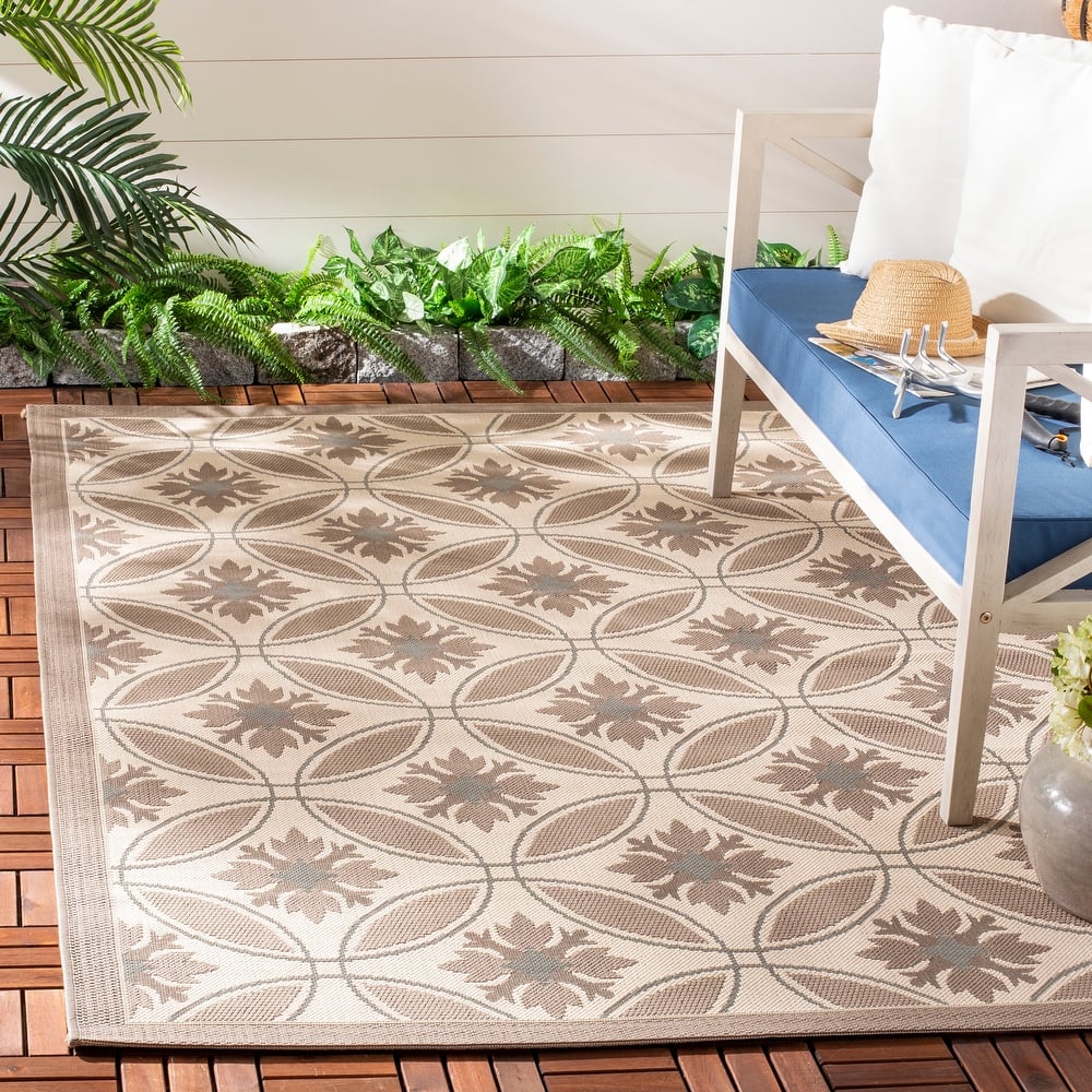 SAFAVIEH Courtyard Walfriede Indoor/ Outdoor Waterproof Rug