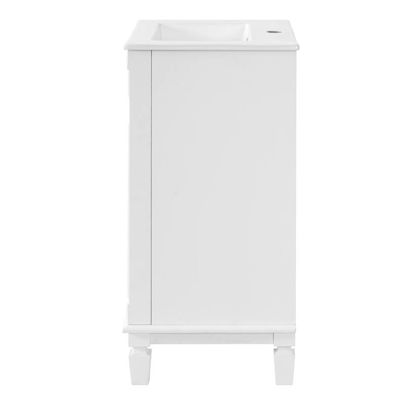 Small Bathroom Vanity Cabinet Single Vanity Set with Ceramic Sink