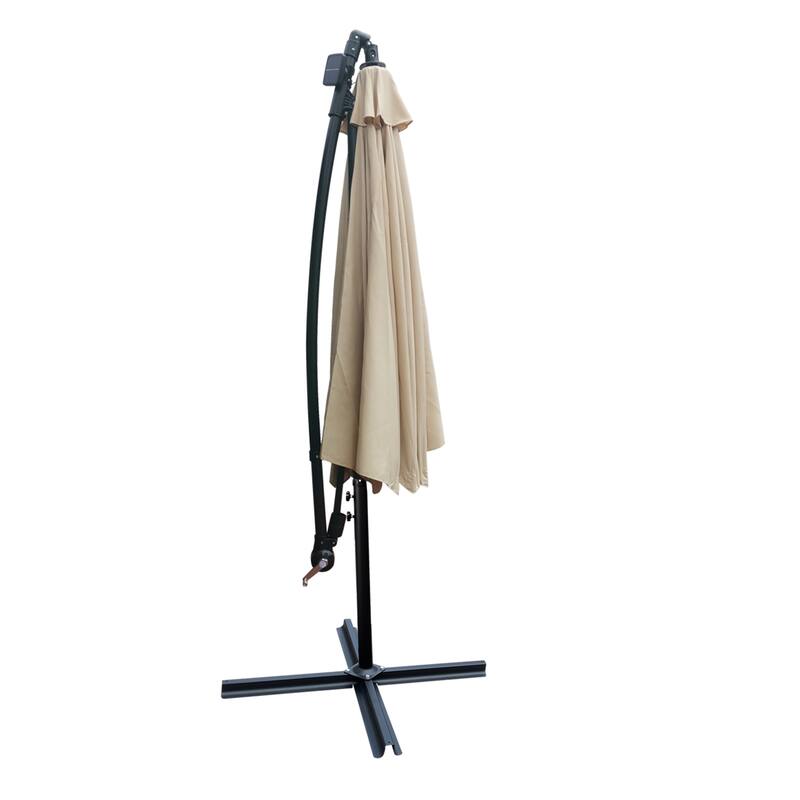 Outdoor Patio Umbrella with Solar Powered LED Lights