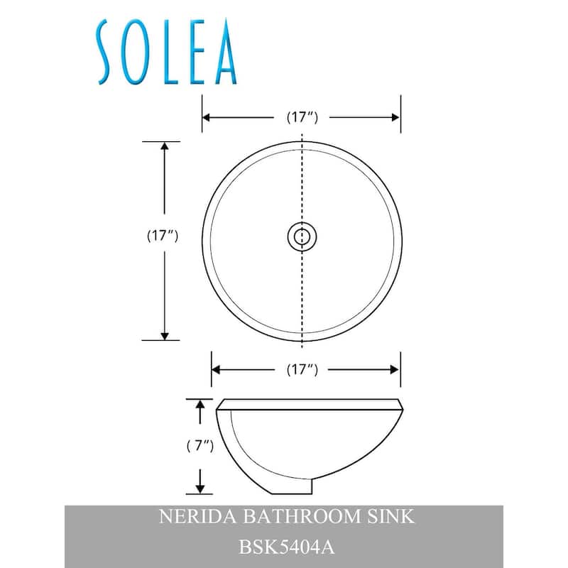 SAFAVIEH Solea Dulcie Porcelain Ceramic Vitreous Round 17 Inch White Undermount Bathroom Sink - 16.9" x 16.9" x 7.1"