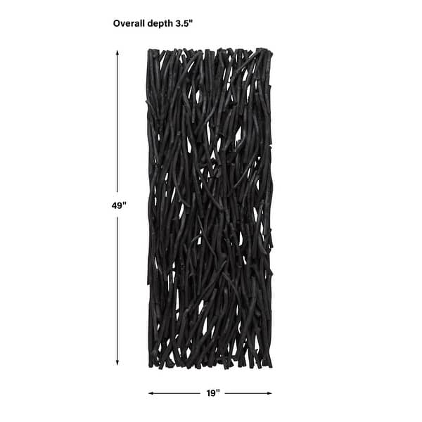 Uttermost Gathered Teak Black Wood Wall Decor