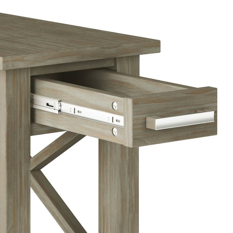 WYNDENHALL Waterloo SOLID WOOD 14 inch Wide Rectangle Contemporary Narrow Side Table - 14 inch Wide
