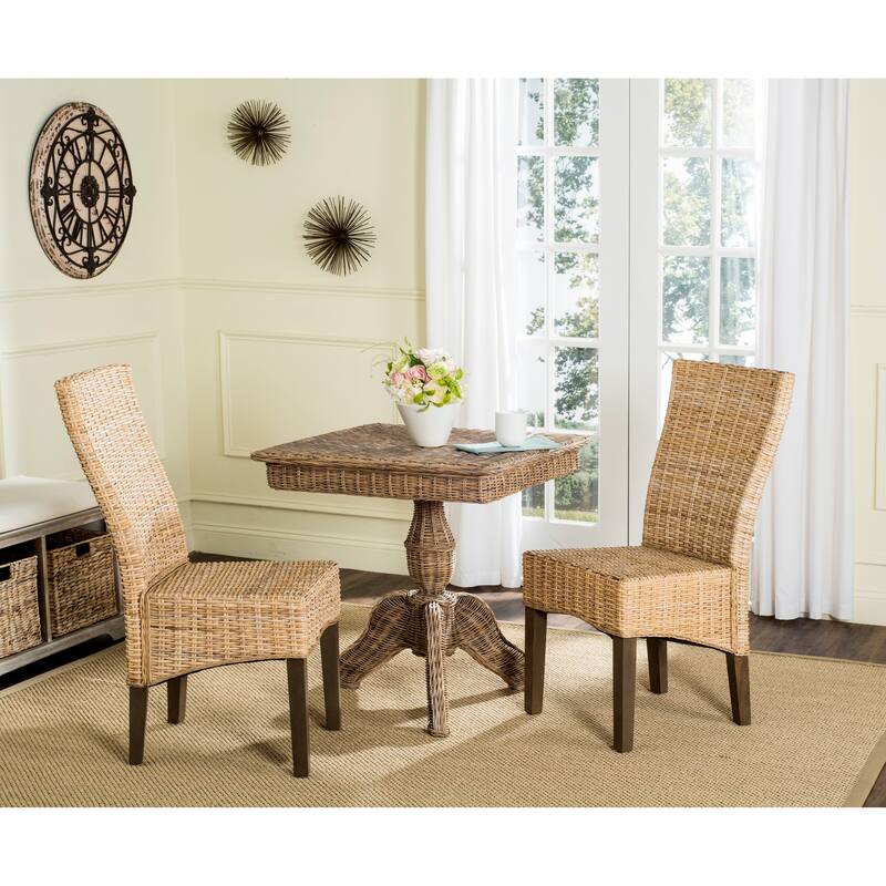 SAFAVIEH RiTVa Grey Dining Chair (Set of 2) - 18.5" x 27.5" x 39" - 19"Wx28"Dx39"H - Natural