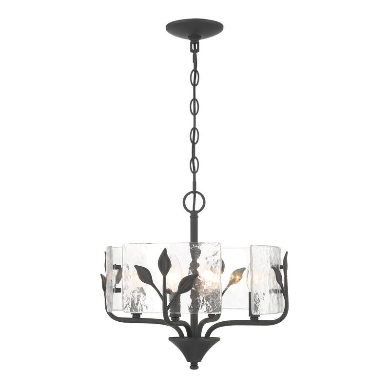 Wry Lighting Bloem 4-light Pendant in Natural Black