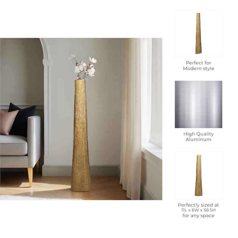 Decorative Vase with Textured Finish - Sculptural Vase for Home Decor