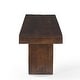 preview thumbnail 4 of 3, Timbergirl Dark Walnut Mango Wood Bench - 60"