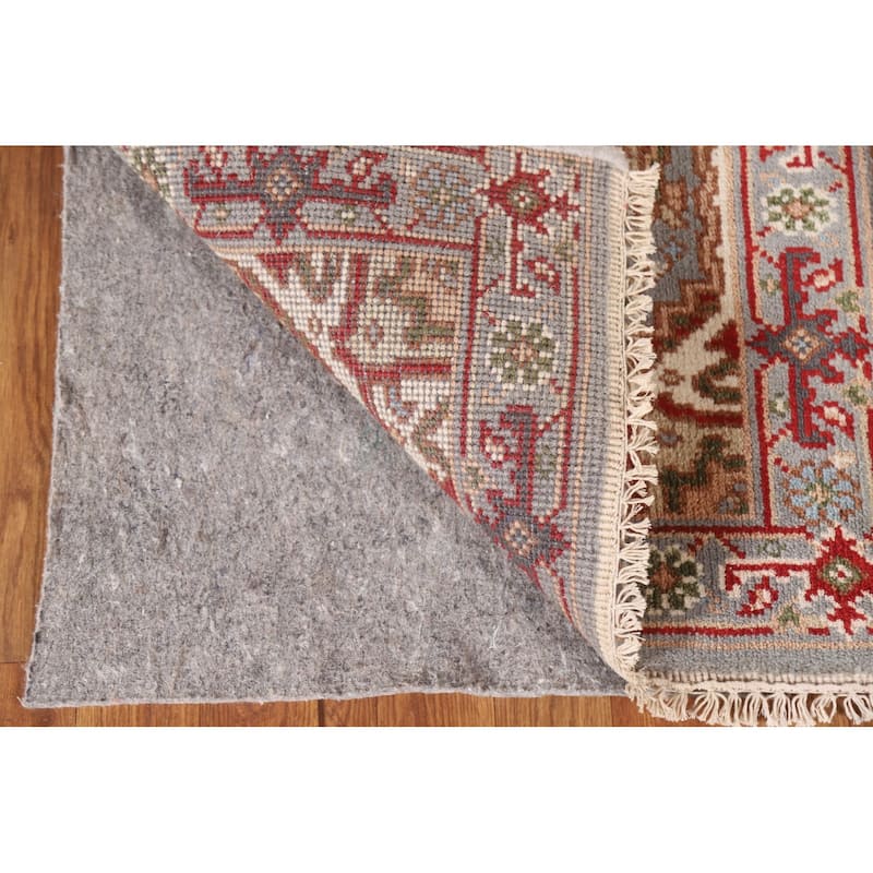 Geometric Grey Heriz Serapi Oriental Area Rug Handmade Wool Carpet - 2'0"x 3'0"