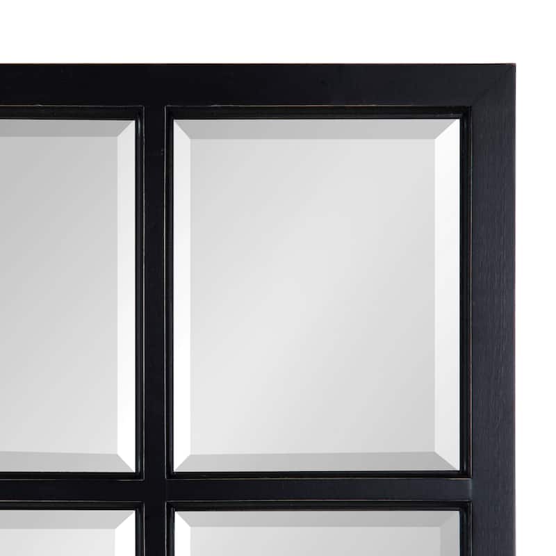 Kate and Laurel Hogan 9 Windowpane Wood Wall Mirror