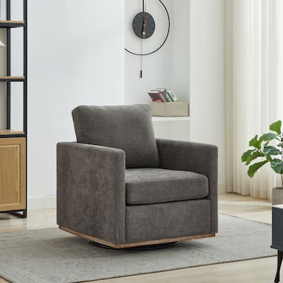 30.7"W Square Upholstered Swivel Accent Chair for Living Room
