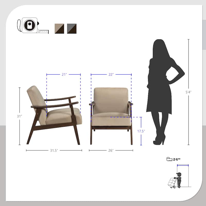 Woodside Velvet Accent Chair