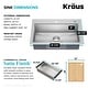 preview thumbnail 65 of 150, KRAUS Kore Workstation Drop-In Stainless Steel Kitchen Sink