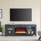 preview thumbnail 23 of 56, Quincy TV Stand with Fireplace Insert