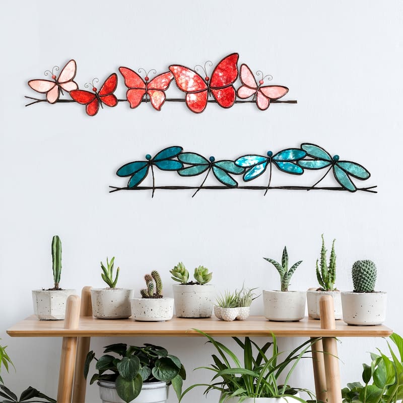 Butterflies On A Wire Wall Decor Brown (m2020 br)