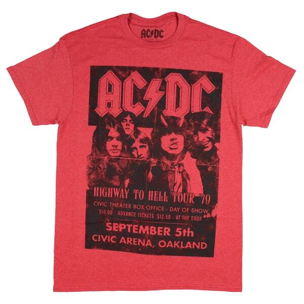 Shop Ac Dc Rock Band Highway To Hell 1979 Tour Poster Men S T Shirt Overstock 25643305