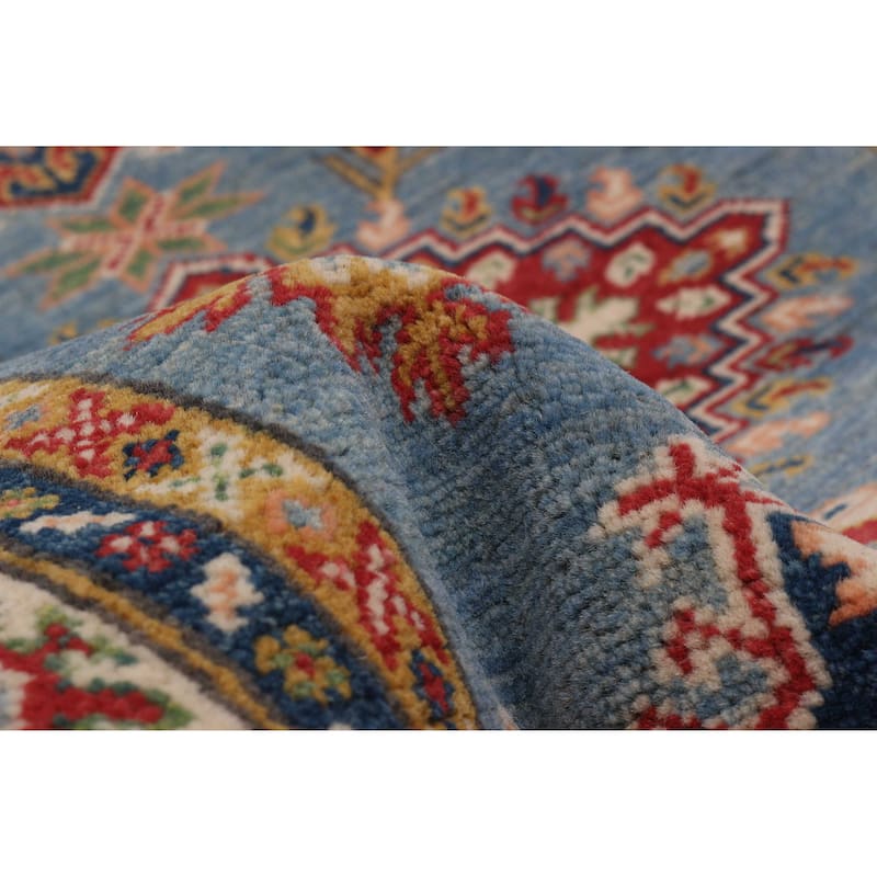 ECARPETGALLERY Hand-knotted Uzbek Ghazni Denim Blue Wool Rug - 2'9 x 9'5