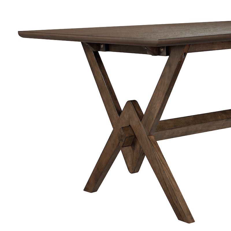 Christopher Knight Home - Vail Farmhouse Solid Wood Double V Dining Table - 63" Rectangular 6-Seater