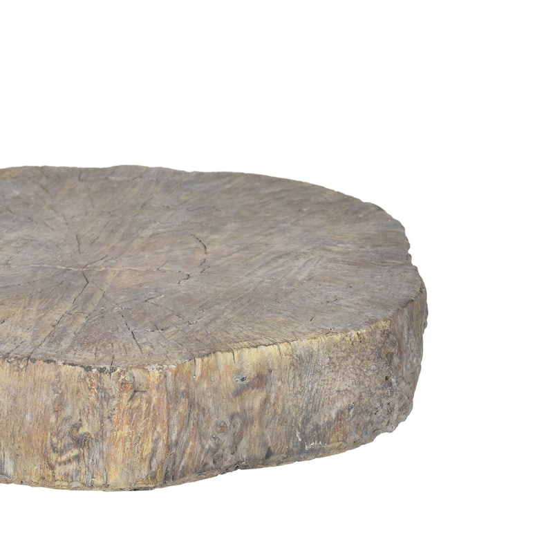 Round Cemented Log Accent, Brown