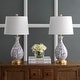 preview thumbnail 8 of 6, SAFAVIEH Lighting 28-inch Avi LED Table Lamp (Set of 2) - 14"x14"x27.5"