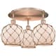 Option Antique Copper / White Glass with Brown Rope